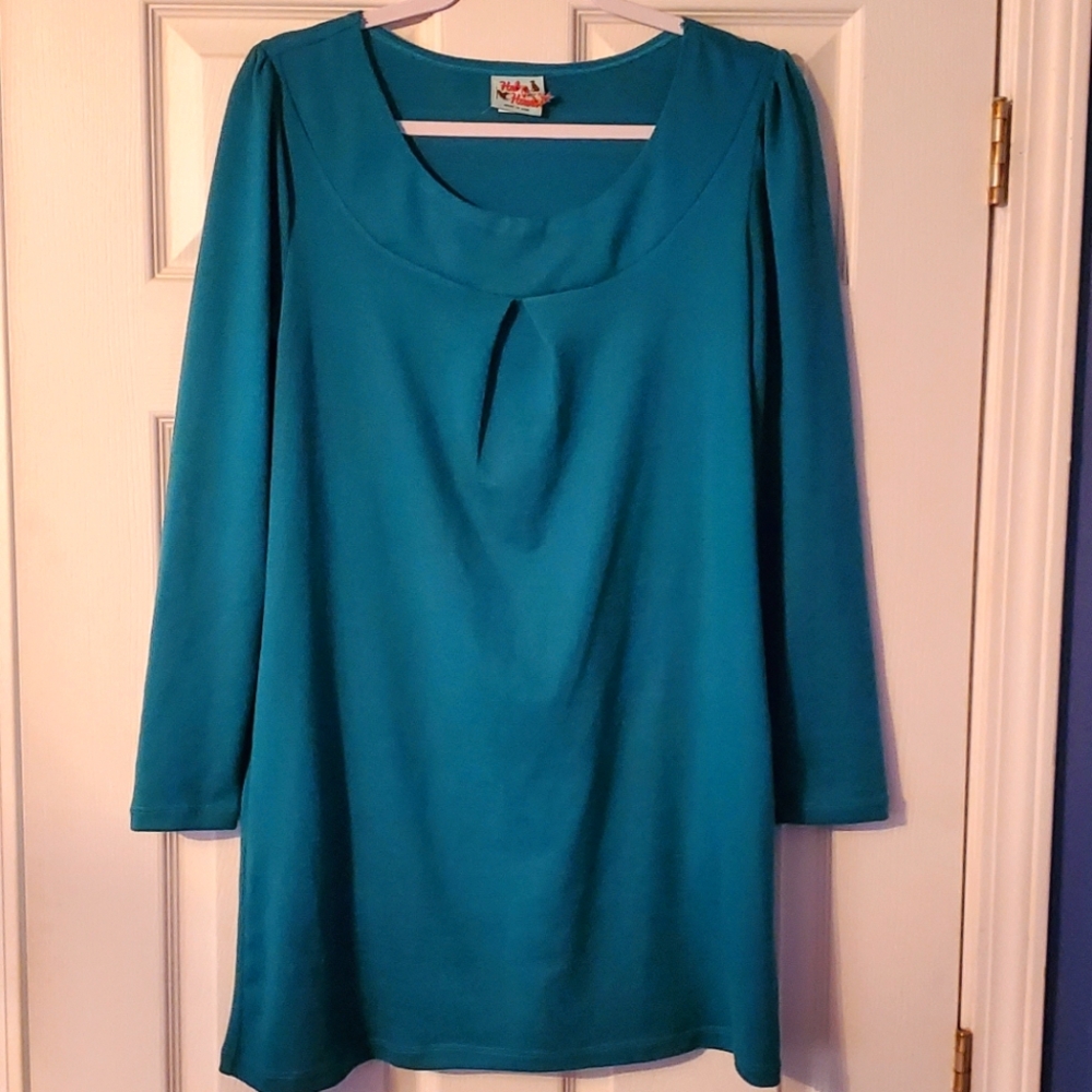 Haley & the Hound Teal Sweater Tunic